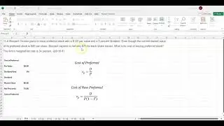 Chapter 11 Problem 6 CFIN7 Excel