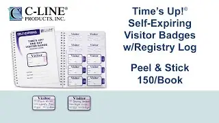 Time's Up! Self-Expiring Visitor Badges with Registry Log - C-Line Products - 97009