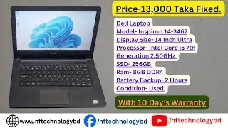 Dell Core i5 7th Gen-Used Laptop-256GB SSD-8GB Ram