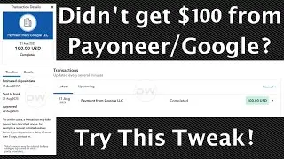 Didn't Get $100 from Payoneer/Google for your Pixel 6A? Try This Tip!