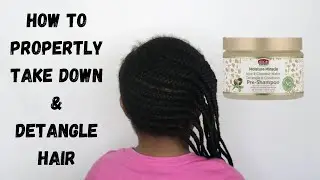 How to Properly Take Down & Detangle 1 Month Old Braids On Toddler Hair | African Pride Pre Shampoo