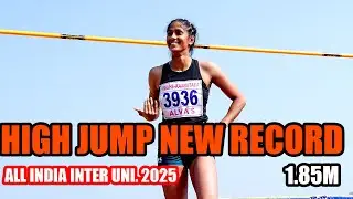 Pooja New Meet Record 1.85m High Jump All India Inter Uni 2025-26