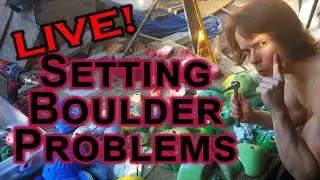 LIVE streaming ROUTE SETTING a the home wall!