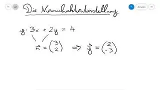 Normalvektordarstellung in Parameterdarstellung und umgekehrt (in der Ebene)