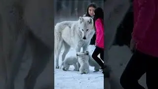 Girl Forms Magical Bond with Trained Arctic Wolf and Her Adorable Pups ❤️