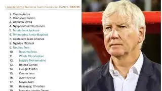 Deuxi&egrave;me liste des joueurs Camerounais 🇨🇲 convoqu&eacute;s en s&eacute;lection nationale par Marc brys pour la CAN