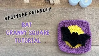 Bat Granny Square Tutorial | Spooky Square Series 🦇 | Beginner Friendly Crochet Pattern