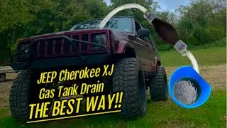 Jeep Cherokee How To Drain Gas Tank! NO Dropping Tank! BEST Way!!