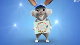 I will make a dancing bunny wishing happy easter video - Greeting Cards & Videos Services