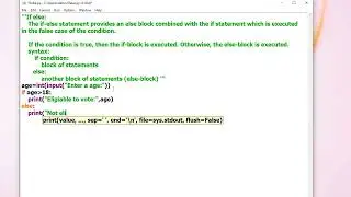 IF ELSE Condition In Python