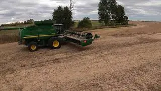 John Deere 9870 STS Bullet Rotor - John Deere 640FD Hydraflex&trade; - Soybeans - Lenawee - Harvest 2020