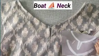 Boat Neck Design Very Beautiful Trending Boat Neck Design//Boat⛵neck cutting &stitch@AnamikaBoutique