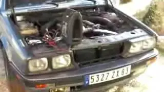 MASERATI 430  2.8 V6  BITURBO, 1988, engine starting and revving, France