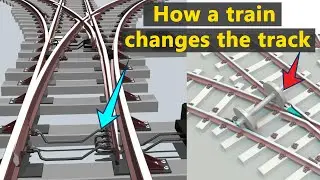 How a train changes the track | track change system | train crossing system