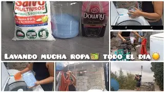Lavando ropa 🧺todo el día ☀️rutina de lavado cuando si hay agua😅