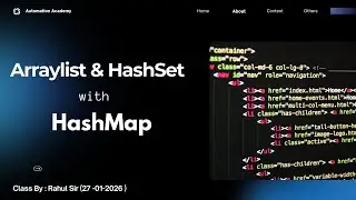 Array List  & HashSet (Revision Class ) (27-01-2026)