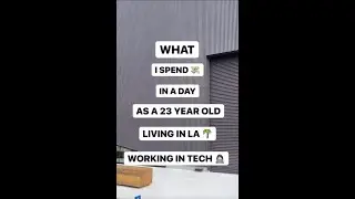 what I spend in a day as 23 year old living in la working in tech #shorts #genzmoney