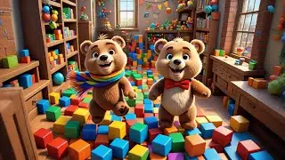 Seven Little Bears Clean and Sort | Cleaning and Sorting Song for Kids | Nursery Rhymes and  Songs