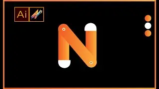 Alphabet N Design 3D logo in illustrator 2022 | 3D N Alphabet Logo Design Tutorial