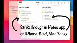 How to use the STRIKETHROUGH text in Apple Notes app on iPhone/iPad and Mac.