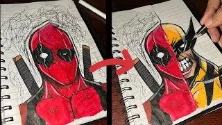 Try To Draw Deadpool And Wolverine✨🖋️|| #shorts #deadpool #deadpool3