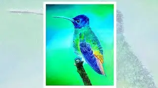 How to paint Humming bird using Acrylics (ஹம்மிங் பறவை)| Easy painting for beginners | Acrylic #33
