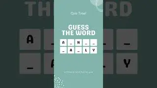 Missing Letters Challenge: Can you find the word? #shorts #puzzle #brainteasers