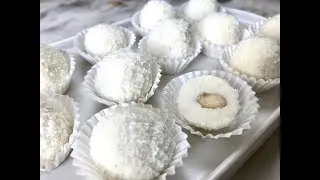 Coconut balls | Healthy coconut candy with almond