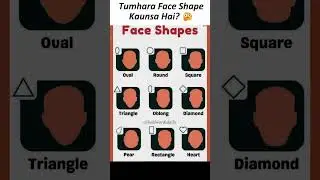 Tumhara face shape kaunsa hai? Round, oval, square ya heart face shapes ko easy tarike se pehchano😊✨