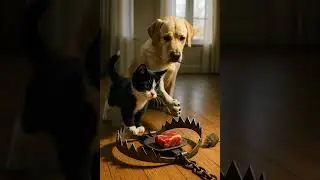 Will It Press the Trap? Don&rsquo;t Blink... | #Shorts #cat #animals #trap #slowmotionpaw