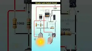 Latch switch circuit | single push button ON OFF switch #circuit #diyproject