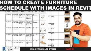 How to Create furniture Schedule with images in Revit (Part 89)