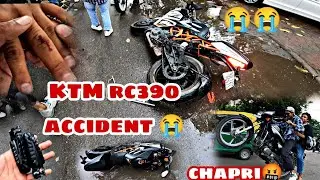 KTM RC390 Live Crash😭 | Chapri ke vajhe se accident #trending #viral #youtube #foryou #crash