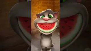 Talking Tom eat watermelon direct #tom #tomandjerry 😂😂😂