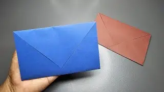 How to make a paper envelope cute easy, folding paper to make an envelope, How To