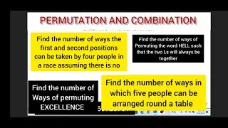 Permutation and Combination