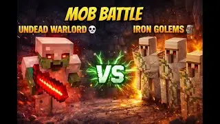 Undead Warlord Takes On Hordes Of Iron Golems! Minecraft Mob Battles