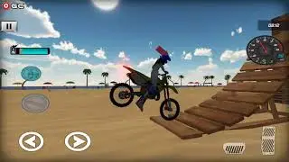 Crazy Beach Bike Stunts Sim 3D / Motor racer games / Android Gameplay FHD