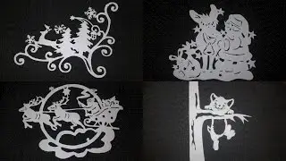 Самые простые. Новогодние украшения своими руками на окна. The most simple. Christmas decorations.