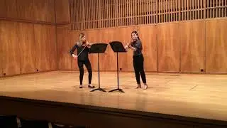 Amelia Maszonska and Tiffany Tan play excerpts from G. Bacewicz Suite for 2 violins