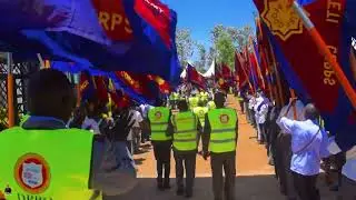 100 Salvation Army Kenya West Territory Flags Display - Commemorating Centenary Celebrations.