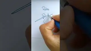 Rabia #name #sign #signature #design #art #calligraphy #rletter #rabia #status #new #shortsvideo