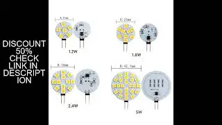 5PCS Mini G4 LED Bulbs DC 12V 5050 SMD 1.2W 2.4W 5W 120 Degree bi-pin Cold Warm White Halogen Replac