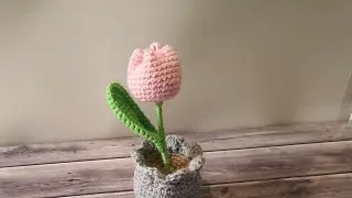 Mini tulipan con maceta.  2da. Parte.Zurdos