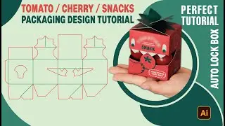 Auto Lock Box for Tomato & Snack Food Products | Packaging Design Masterclass adobe illustrator 2026