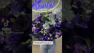 2023 Graduation bouquet with black roses