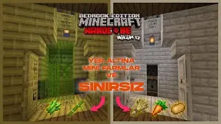 Ucuz ve B&uuml;y&uuml;k Dertten Kurtaran Mini Farmlar! Minecraft Bedrock Hardcore 1.21 B&ouml;l&uuml;m 13