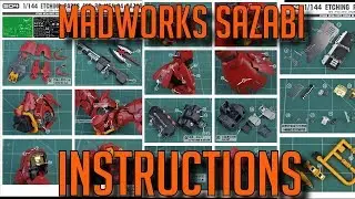 MADWORKS RG SAZABI PHOTOETCH INSTRUCTIONS