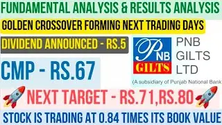 Undervalued Stock in india | CMP - Rs.67 | Book Value -Rs.79 | PNB Gilts Latest News | Dividend- MMT