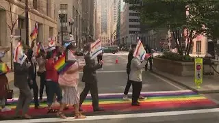 Mayor Lightfoot unveils new Pride  crosswalks in downtown Chicago